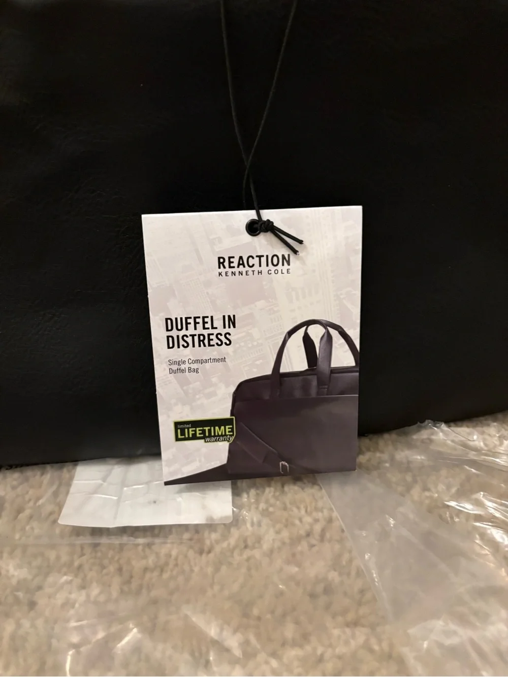 Kenneth Cole Reaction “Port Stanley”Leather Duffle Bag